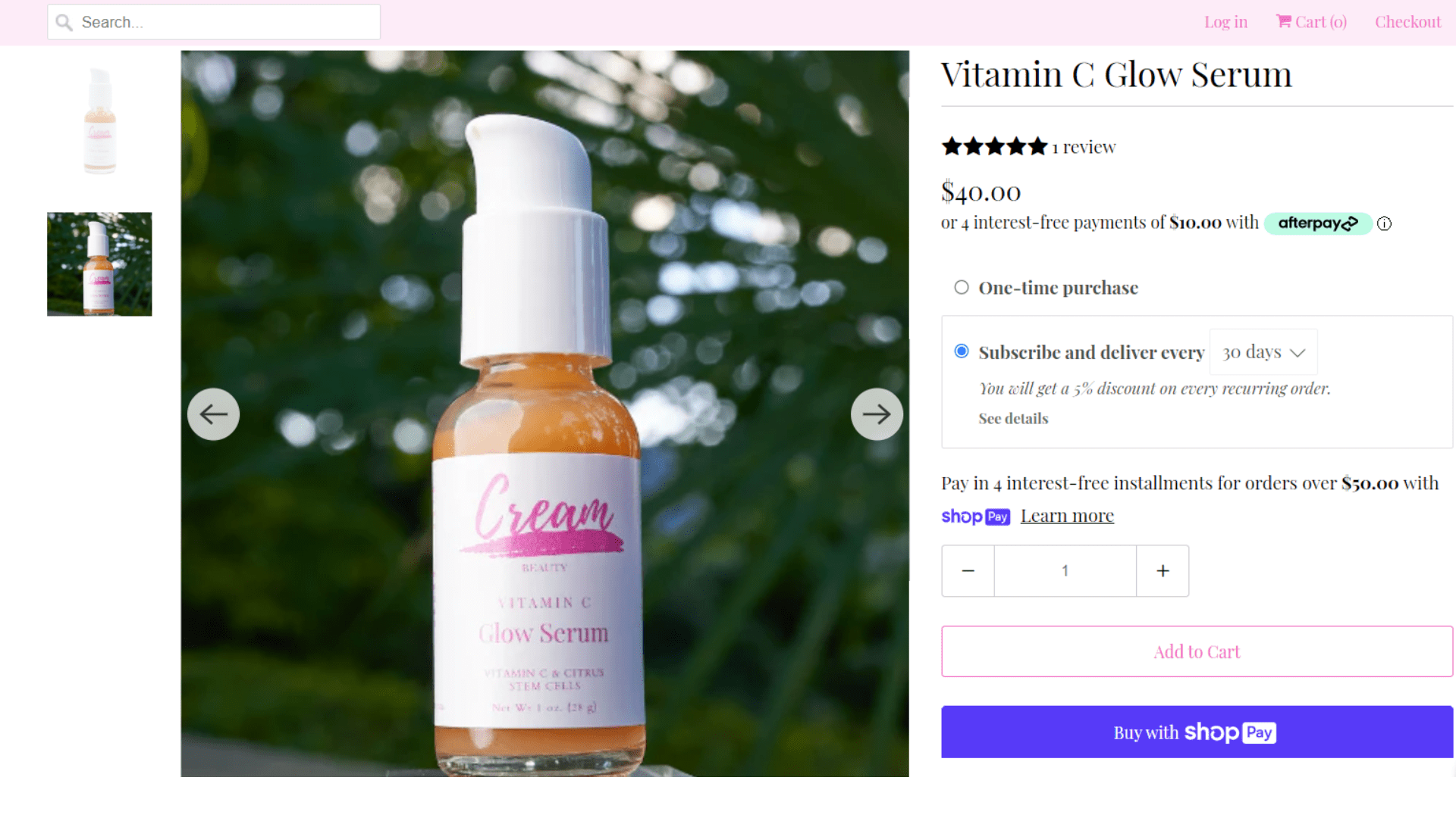 The Cream Beauty - product example